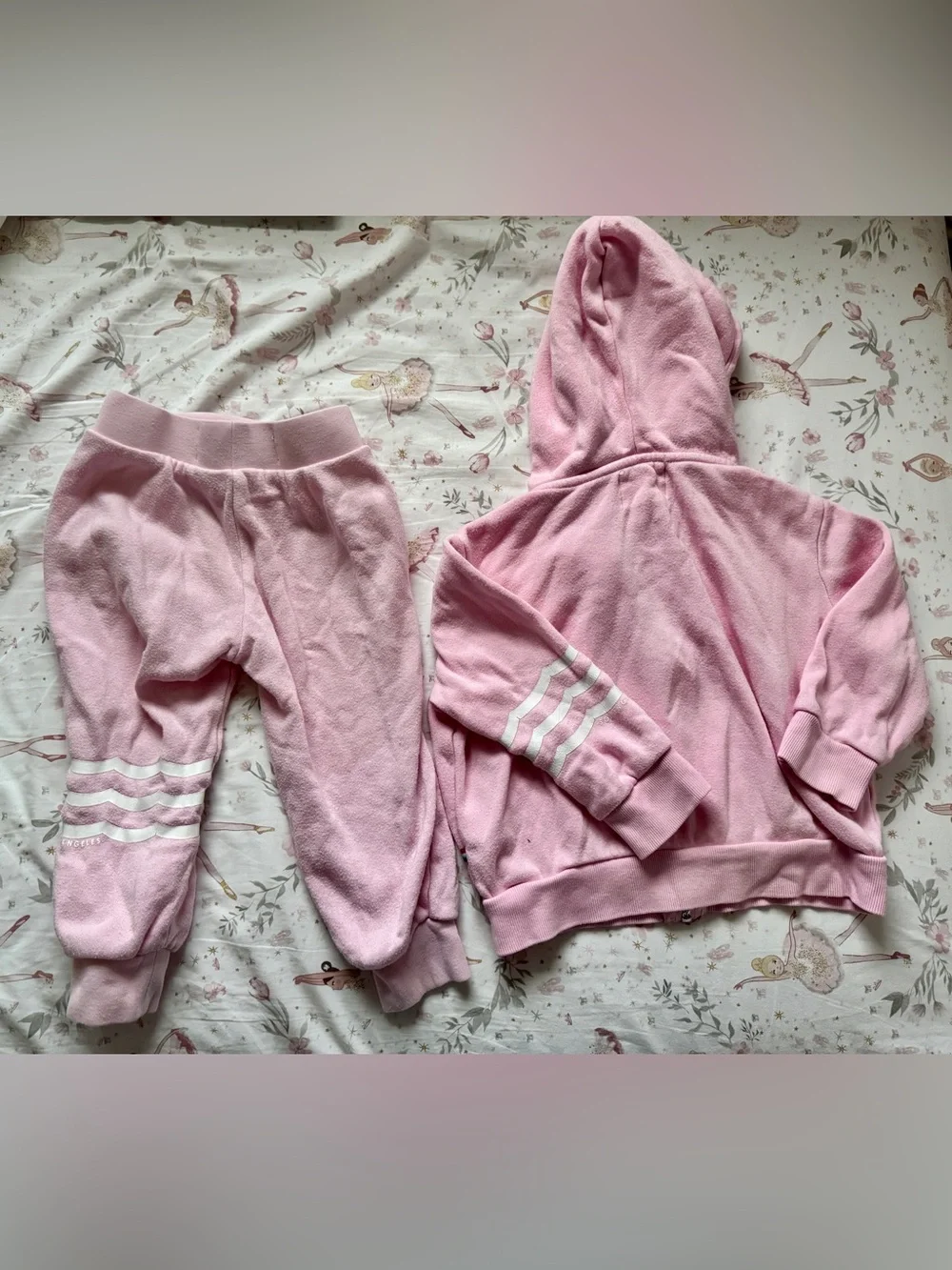 Sol Angeles 2T Pink Waves Hoodie Jogger Set Girls Toddler Zip Sweatshirt Pants
